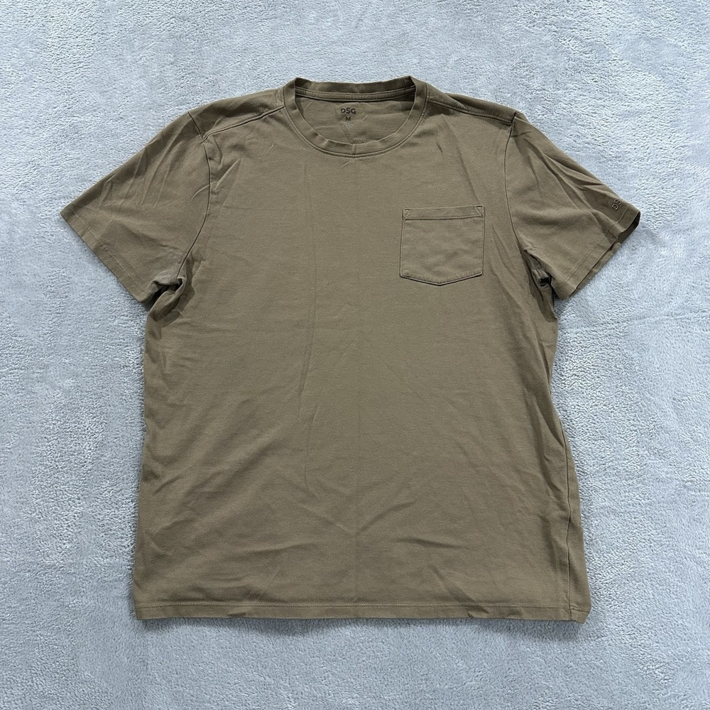 DSG Tee Tshirt Men Medium Brown Chest Pocket Casual Lounge